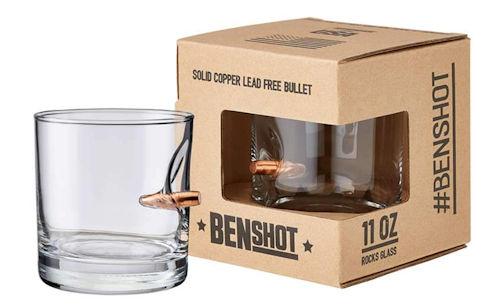 SET of TWO BULLET ROCKS GLASSES WITH REAL 0.308 BULLET