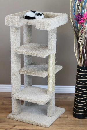 Cat Tree Made in the USA. 46 inch cat tree. 4 level cat tree.