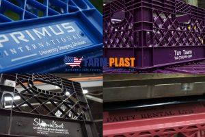 FarmPlast Custom Logos on Milk Crates